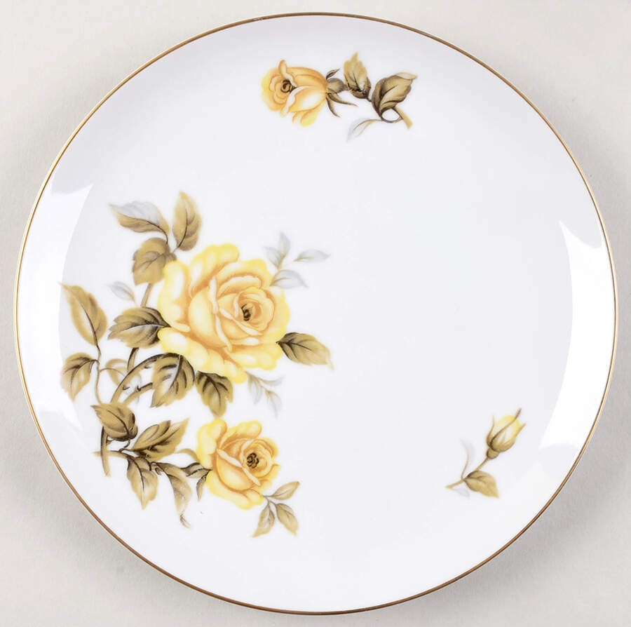 Yellow Rose Salad Plate by Harmony House China-1