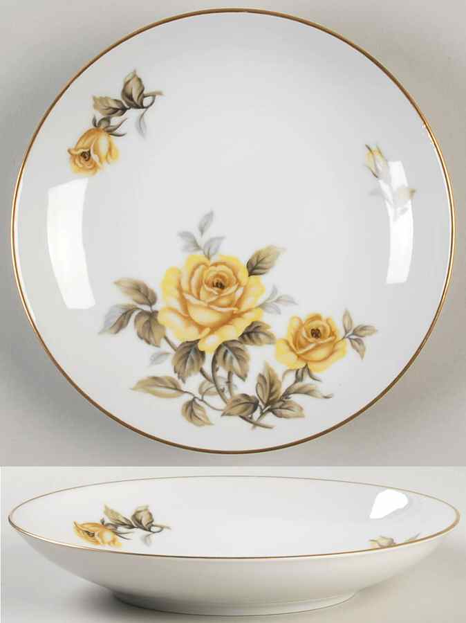 Yellow Rose Coupe Soup Bowl by Harmony House China-1