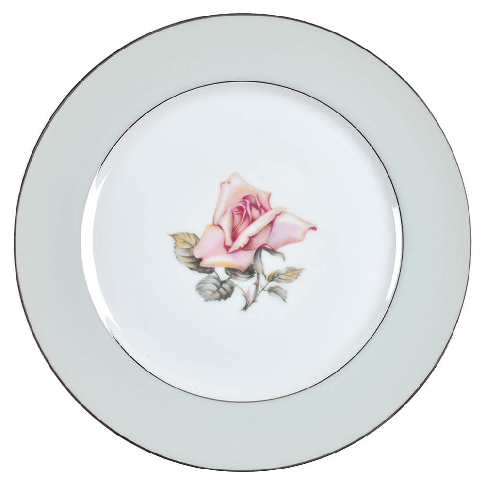 Damask Rose Dinner Plate by Halsey-1