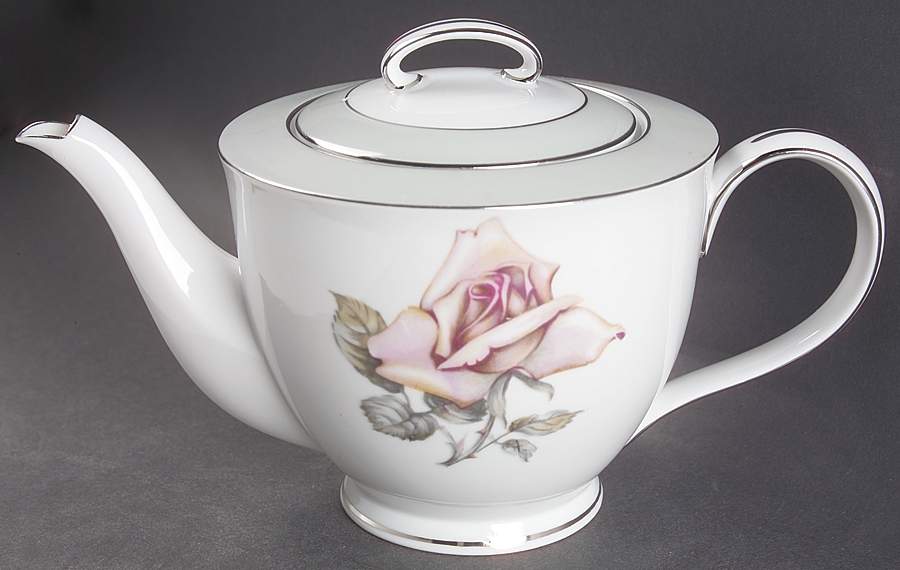 Damask Rose Teapot & Lid by Halsey-1