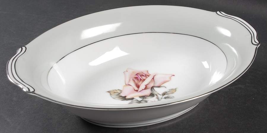 Damask Rose 10" Oval Vegetable Bowl by Halsey-1