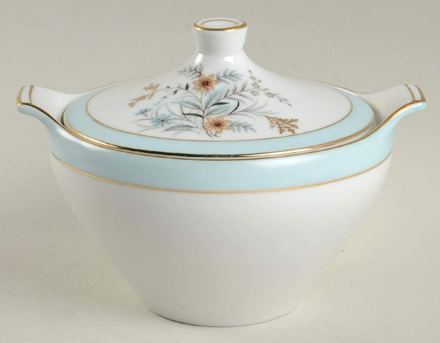 Golden Bouquet Sugar Bowl & Lid by Halsey-1