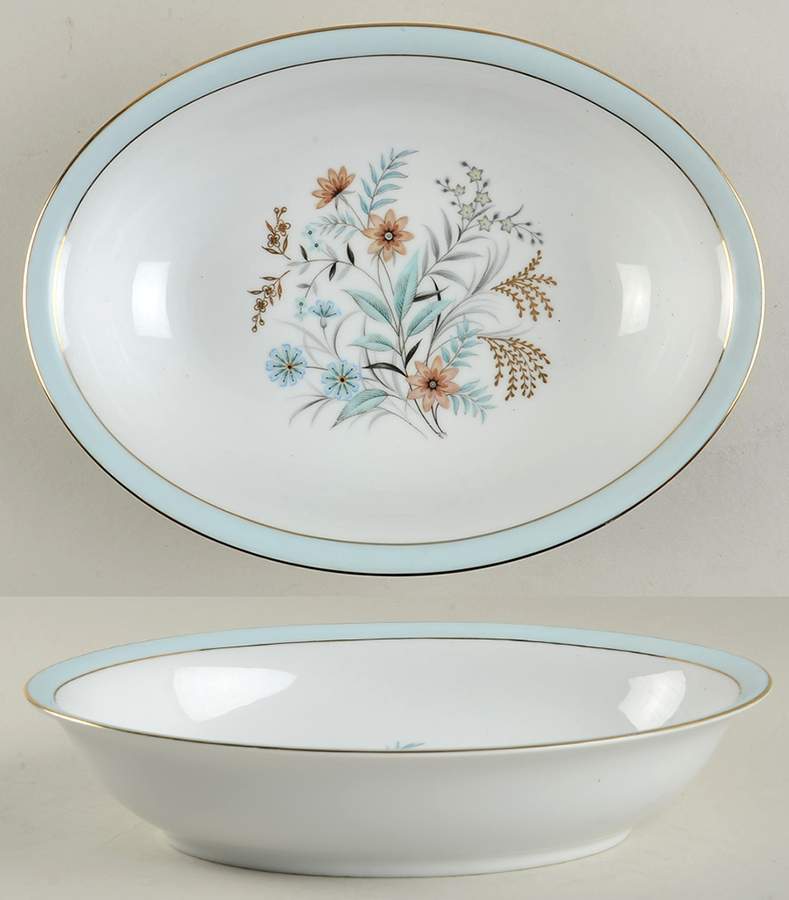 Golden Bouquet 10" Oval Vegetable Bowl by Halsey-1