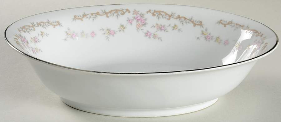 Rose Chintz 10" Oval Vegetable Bowl by Halsey-1