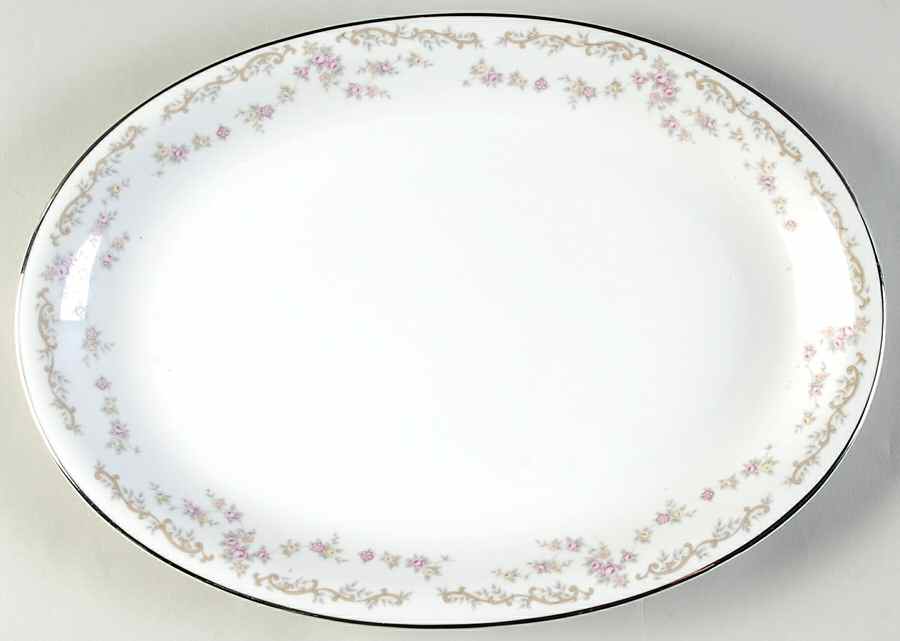 Rose Chintz 14" Oval Serving Platter by Halsey-1