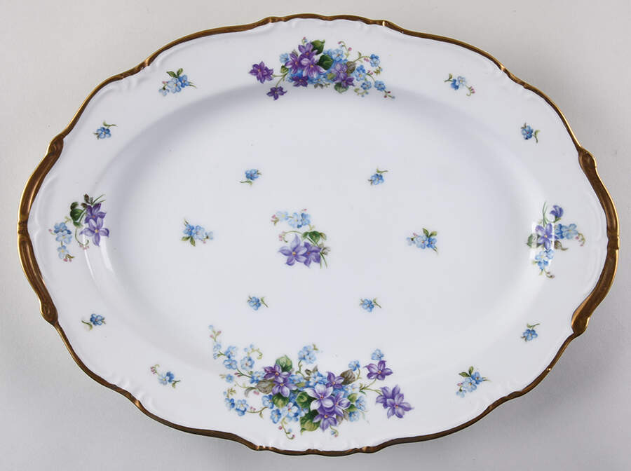 Spring Garden 16" Oval Serving Platter by Halsey-1