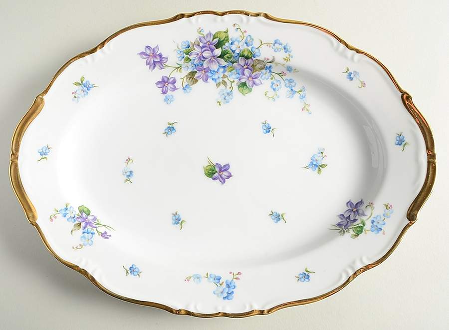 Spring Garden 12" Oval Serving Platter by Halsey-1