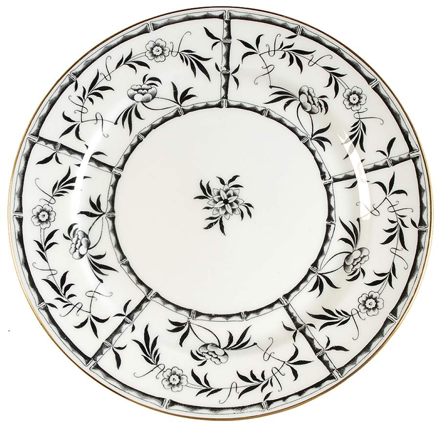 Bamboo Black Luncheon Plate by Hammersley-1