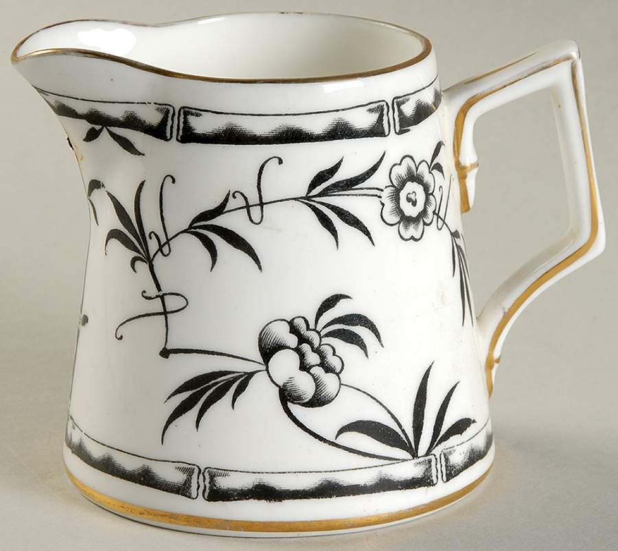 Bamboo Black Creamer by Hammersley-1