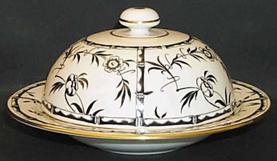 Bamboo Black Round Covered Butter by Hammersley-1