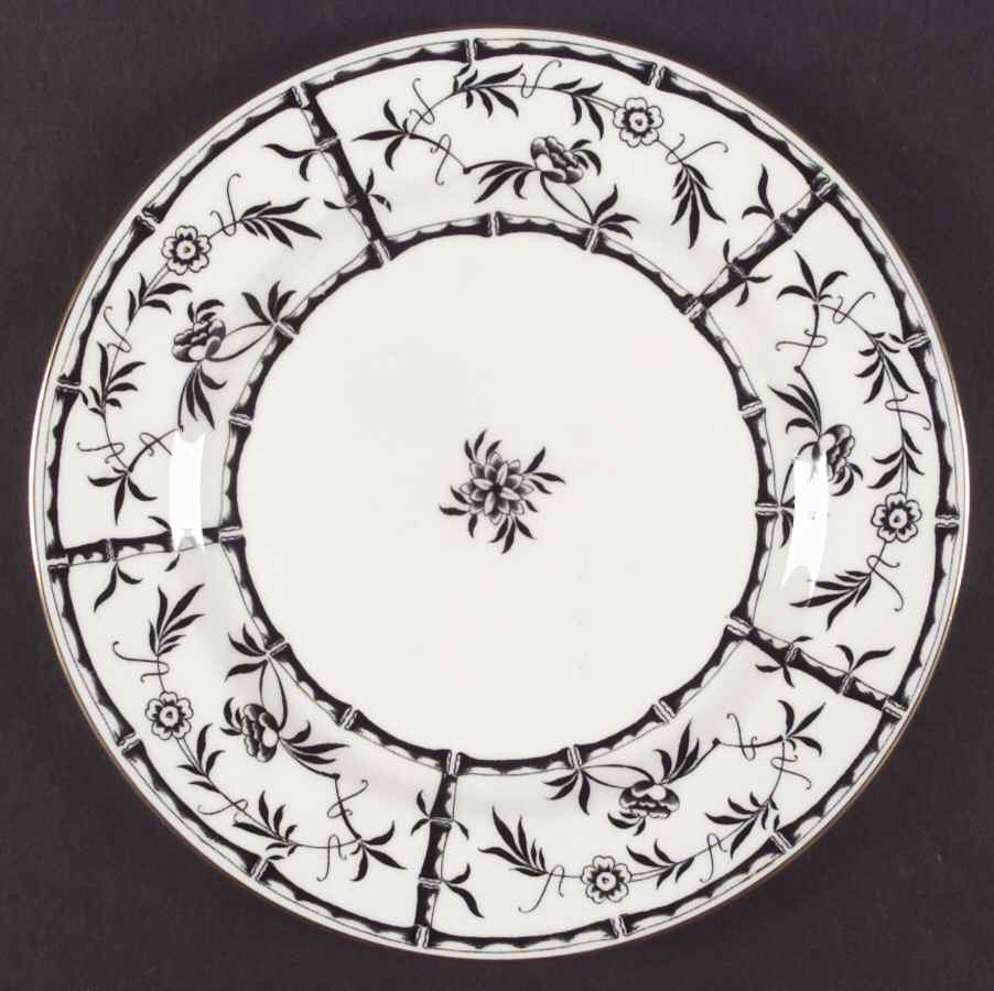 Bamboo Black Dinner Plate by Hammersley-1