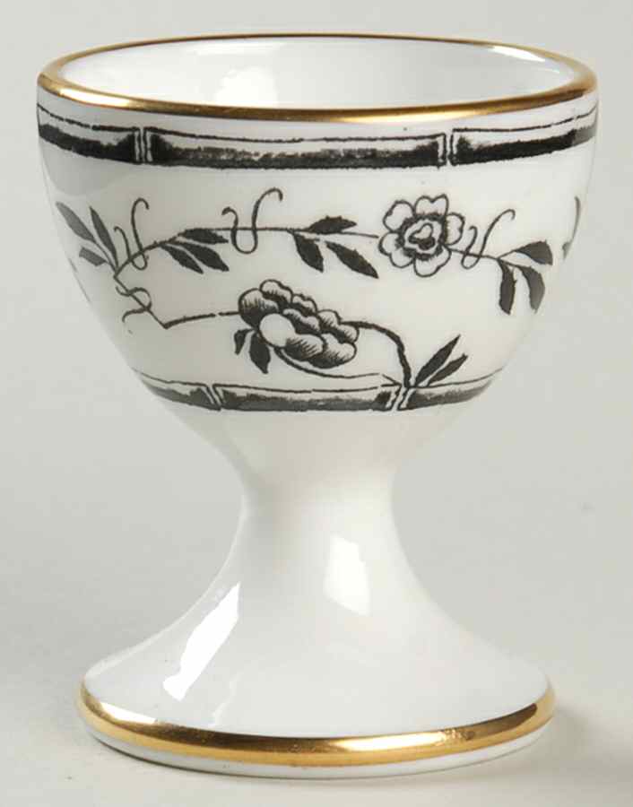Bamboo Black Single Egg Cup by Hammersley-1