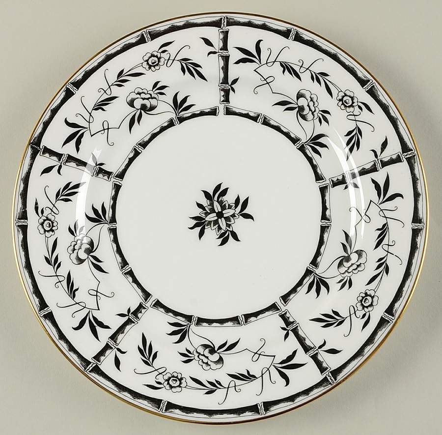 Bamboo Black Salad Plate by Hammersley-1