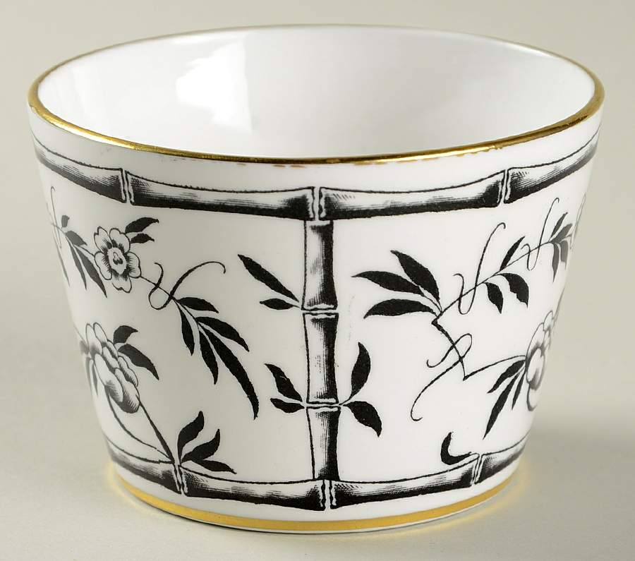 Bamboo Black Open Sugar Bowl by Hammersley-1