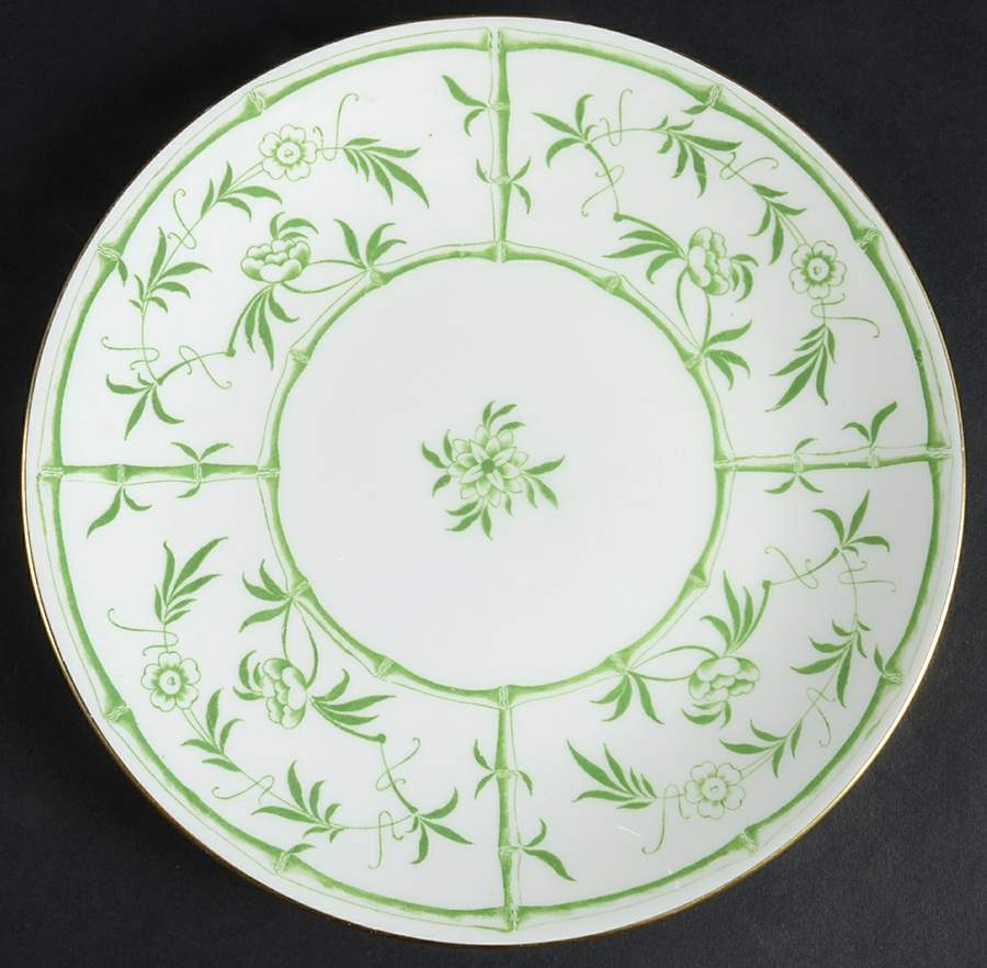 Bamboo Green Coupe Luncheon Plate by Hammersley-1