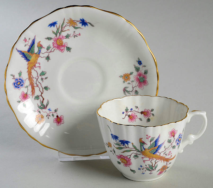 Bird of Paradise Flat Cup & Saucer Set by Hammersley-1