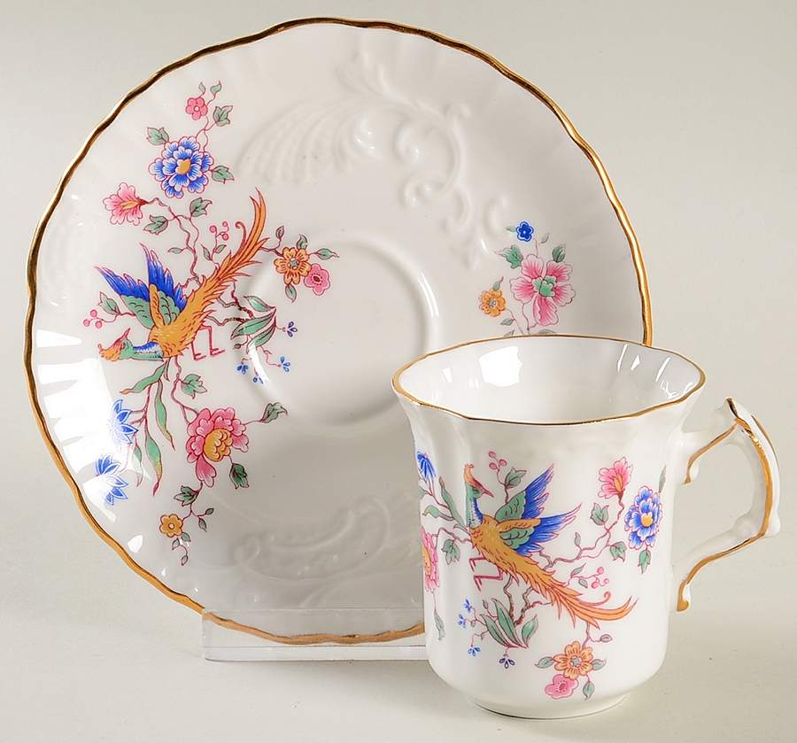 Bird of Paradise Flat Demitasse Cup & Saucer Set by Hammersley-1