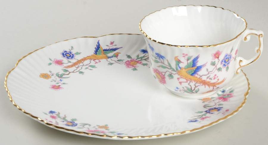 Bird of Paradise Snack Plate & Cup Set by Hammersley-1