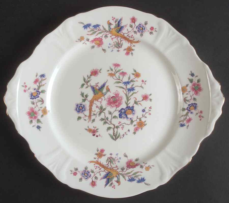 Bird of Paradise Handled Cake Plate by Hammersley-1