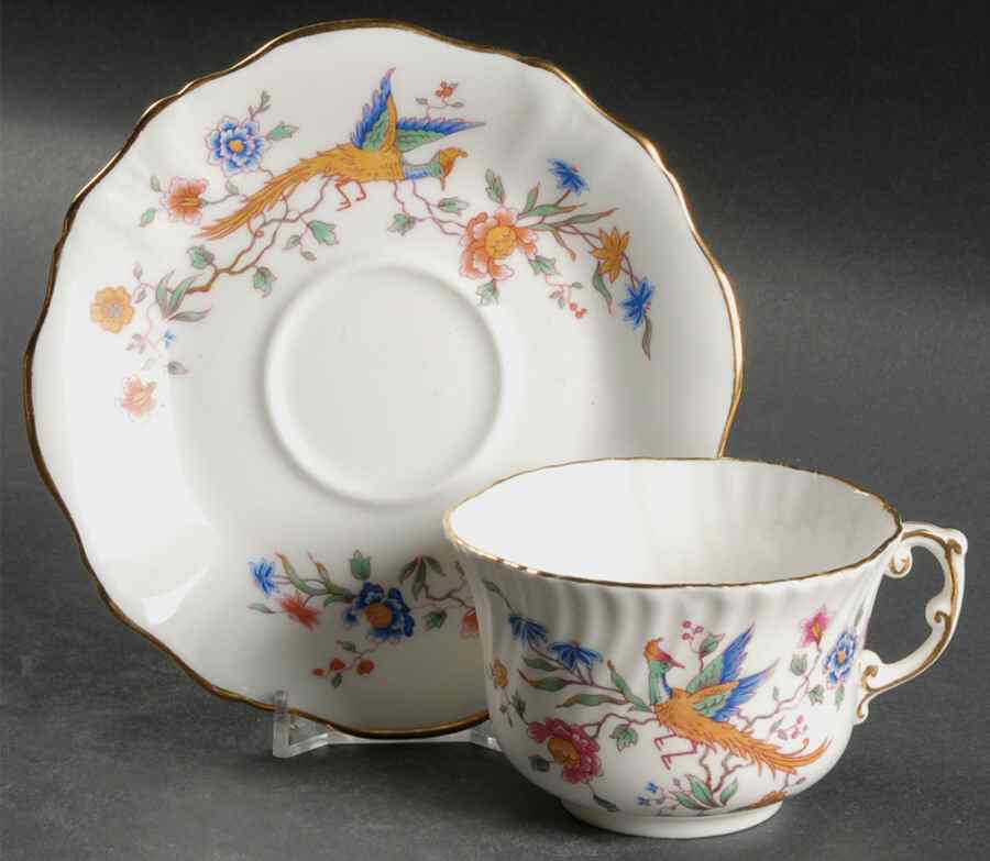 Bird of Paradise Flat Cup & Saucer Set by Hammersley-1