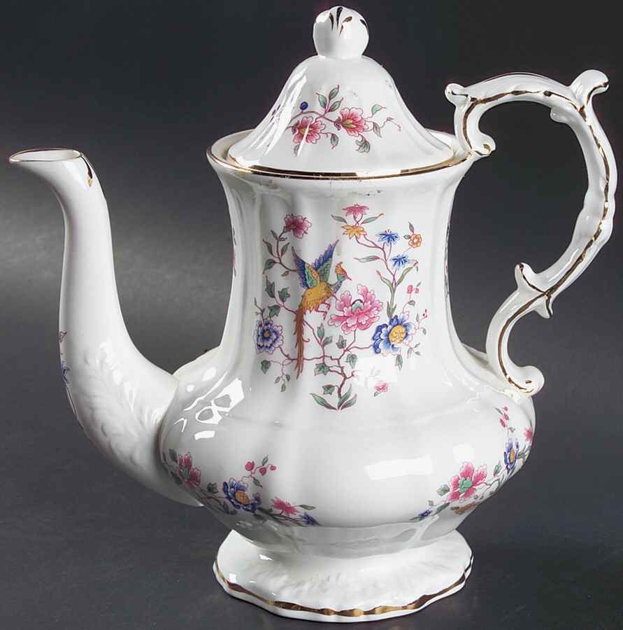 Bird of Paradise Coffee Pot & Lid by Hammersley-1