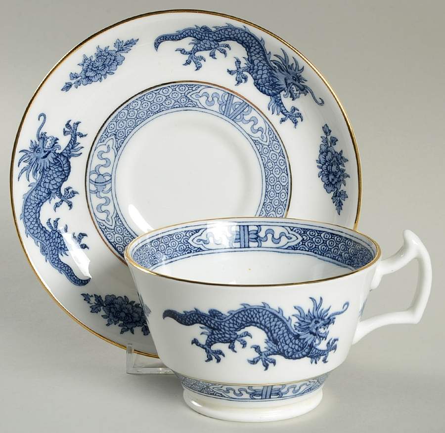 Blue Dragon Oversized Cup & Saucer Set by Hammersley-1