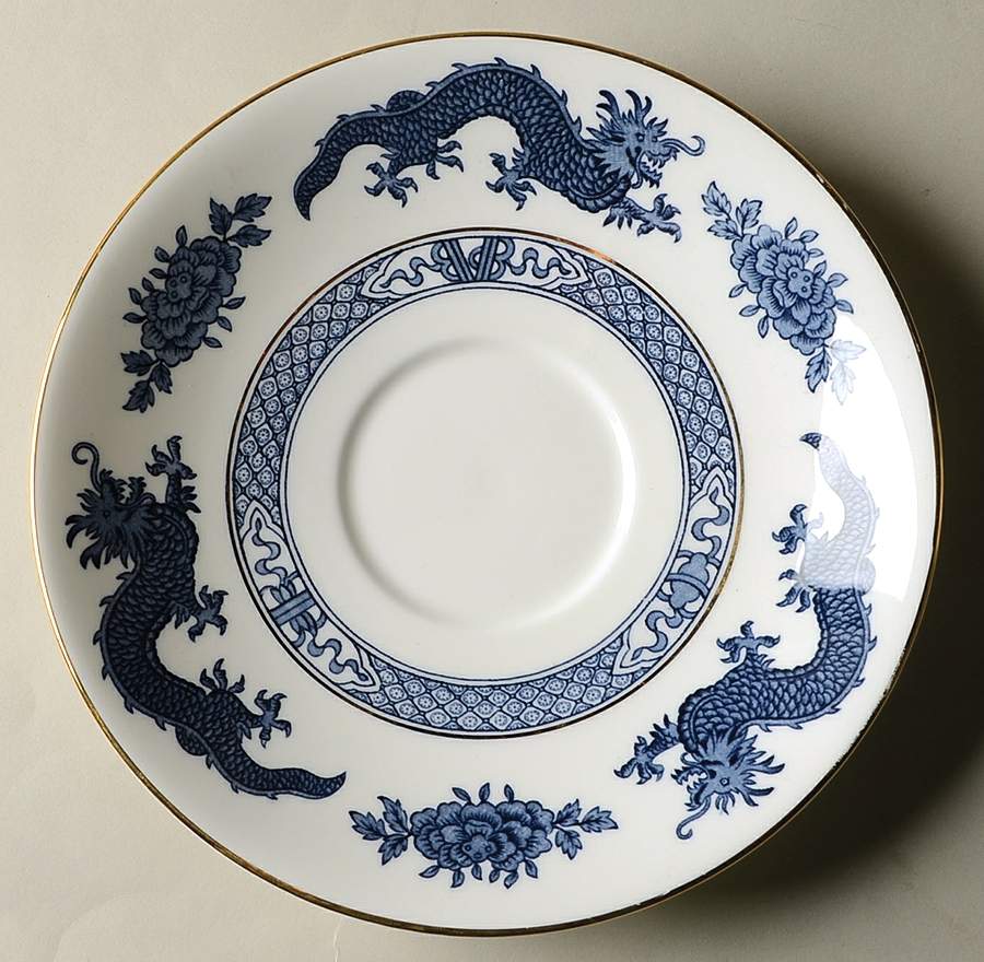 Blue Dragon Saucer for Jumbo Cup by Hammersley-1