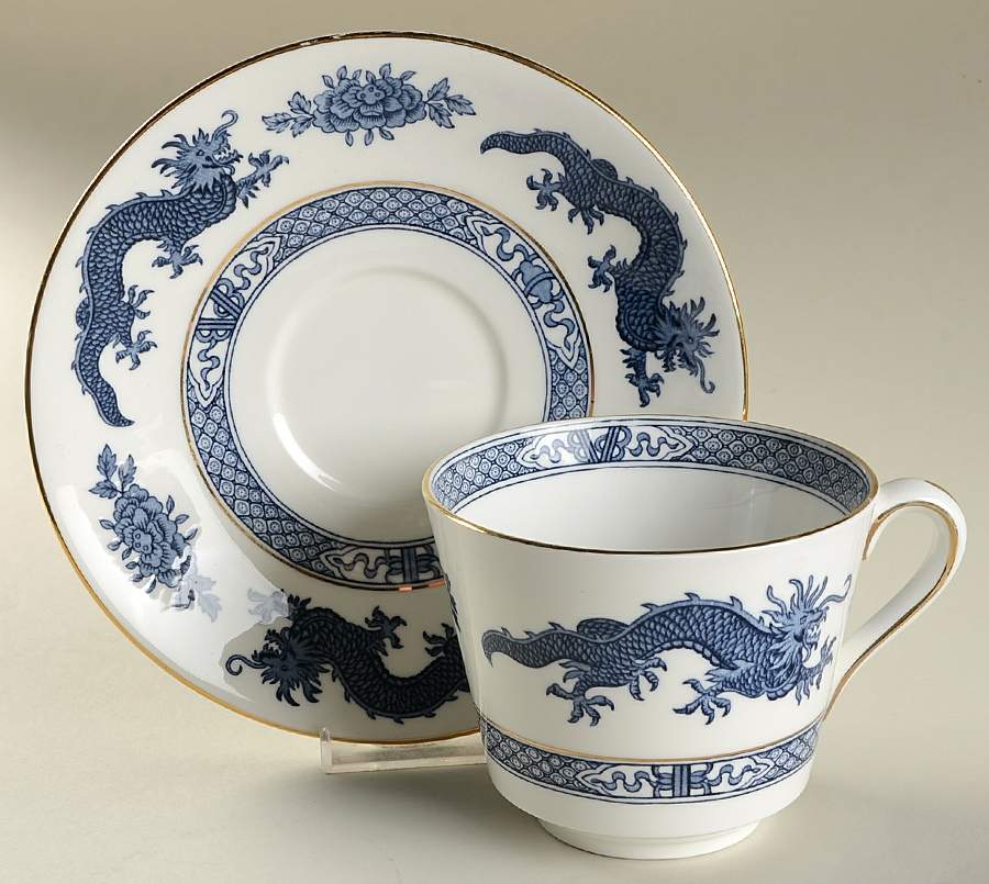 Blue Dragon Jumbo Cup & Saucer Set by Hammersley-1