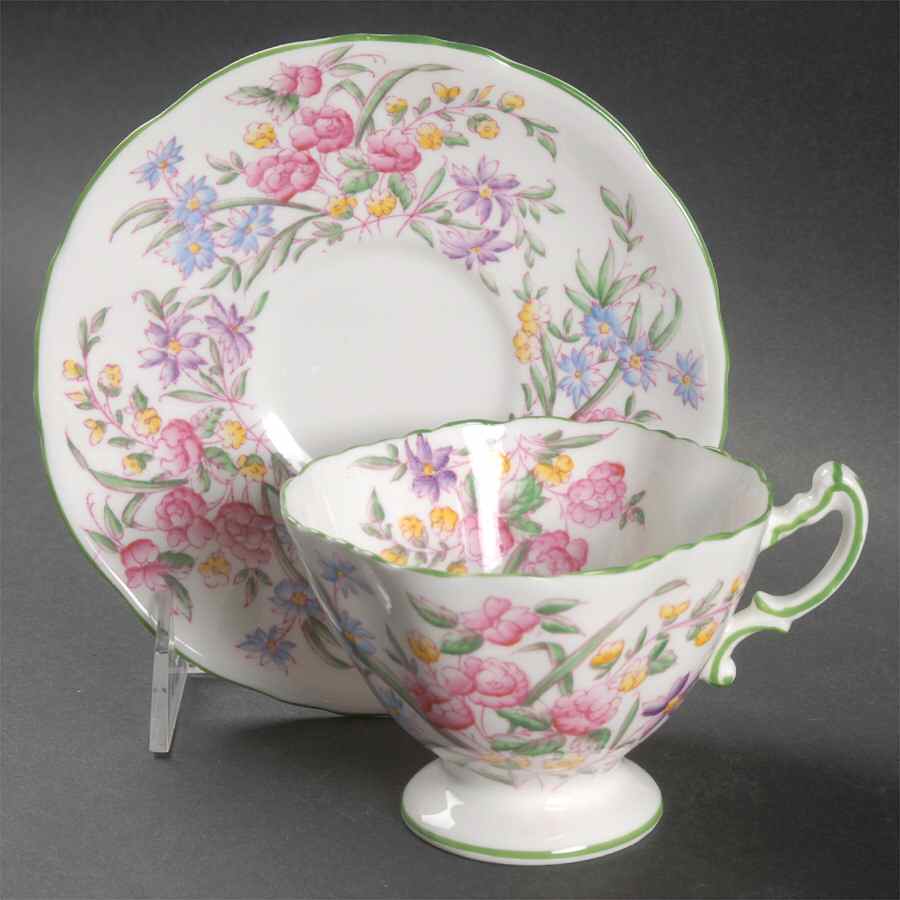 Bridal Rose Footed Cup & Saucer Set by Hammersley-1