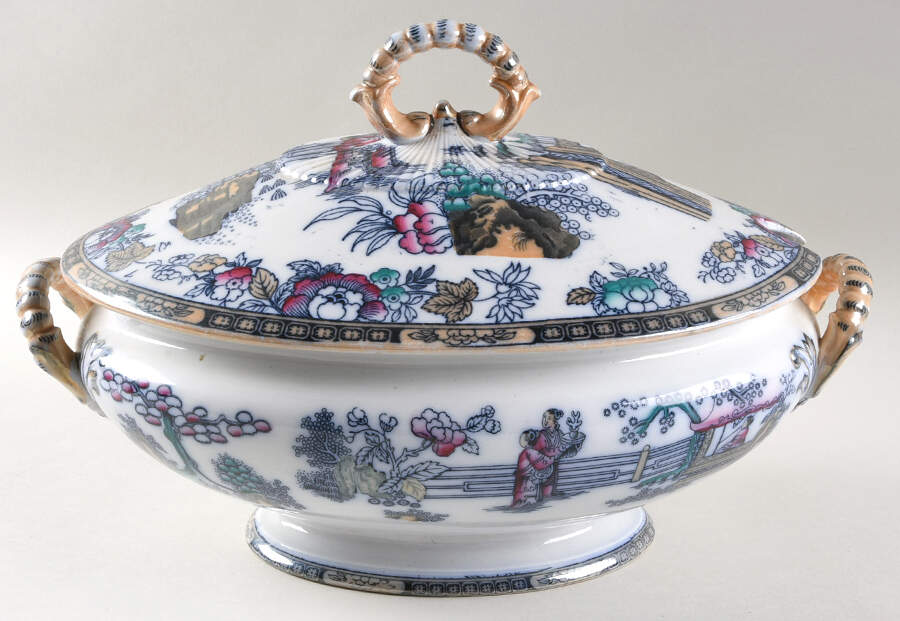 Chinese Oval Tureen & Lid by Hammersley-1