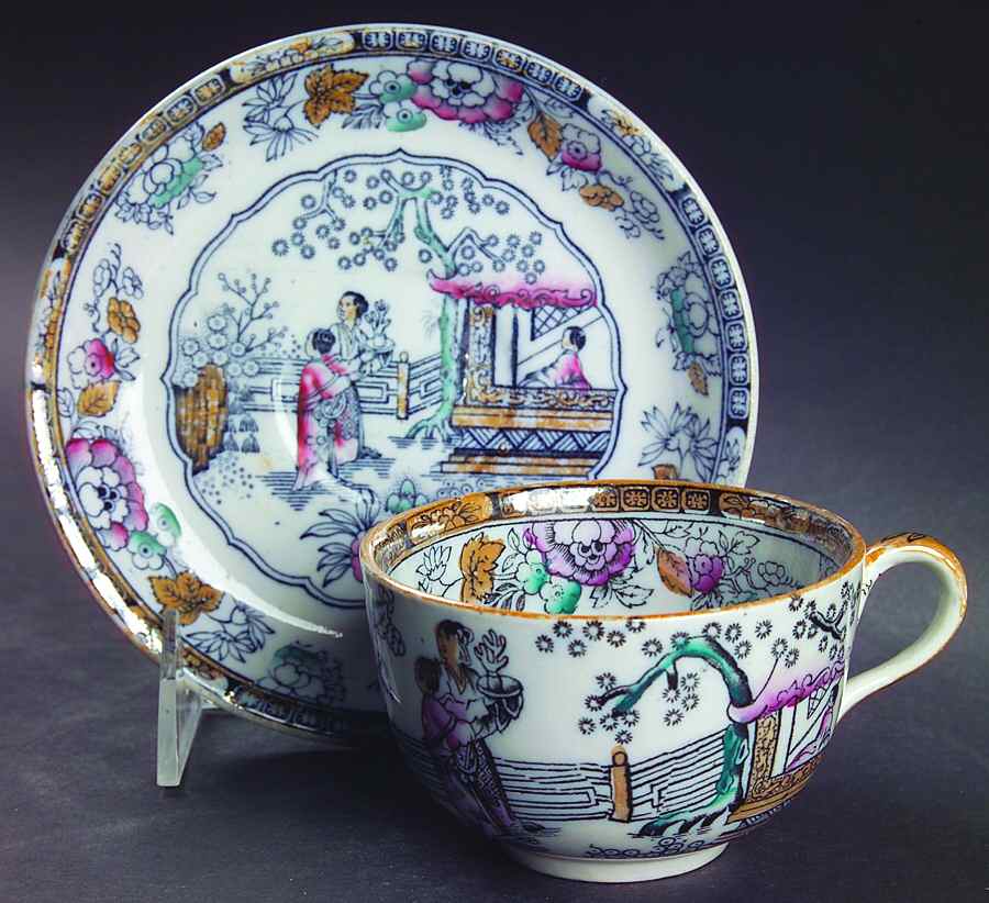 Chinese Flat Cup & Saucer Set by Hammersley-1
