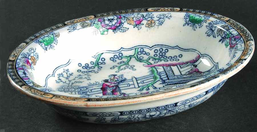Chinese 8" Oval Vegetable Bowl by Hammersley-1