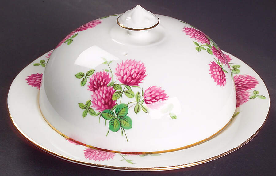 Clover Muffin Dish & Lid by Hammersley-1