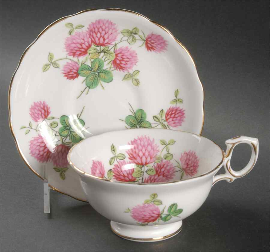 Clover Footed Cup & Saucer Set by Hammersley-1
