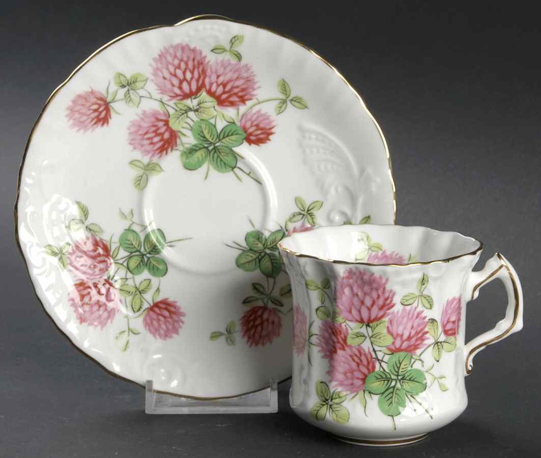 Clover Flat Cup & Saucer Set by Hammersley-1