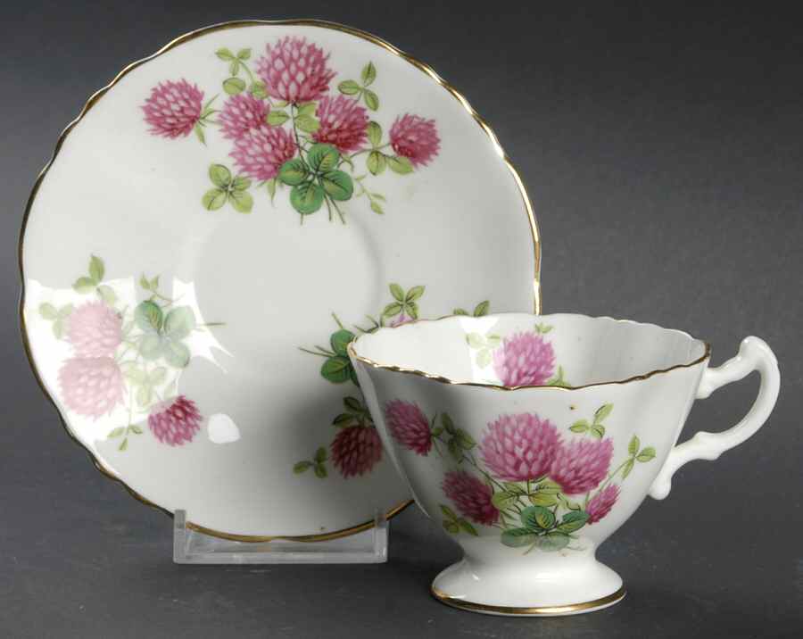 Clover Footed Demitasse Cup & Saucer Set by Hammersley-1