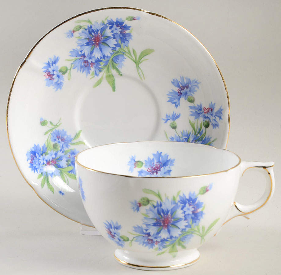 Cornflower Blue Oversized Cup & Saucer Set by Hammersley-1