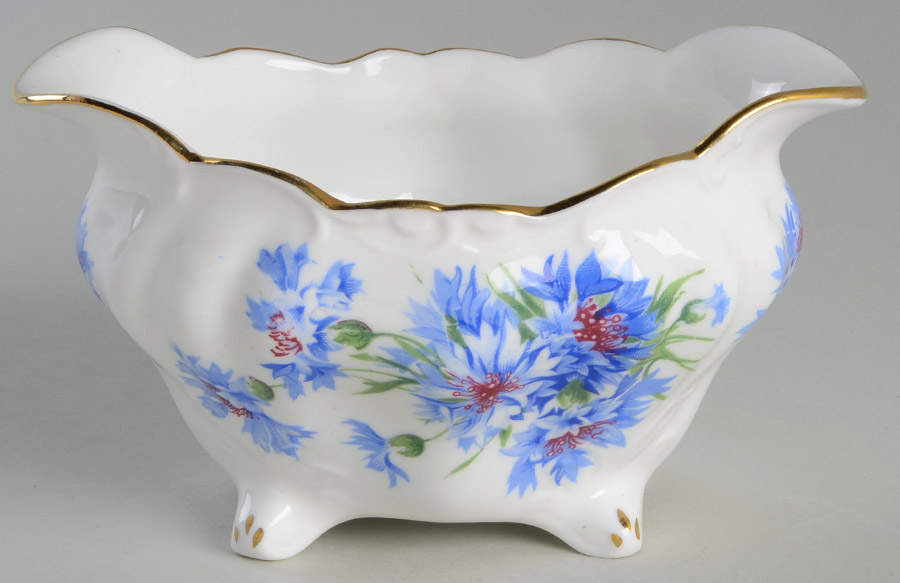 Cornflower Blue Oval Open Sugar Bowl by Hammersley-1