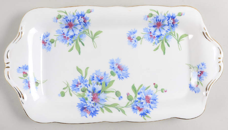 Cornflower Blue Large Sandwich Tray by Hammersley-1