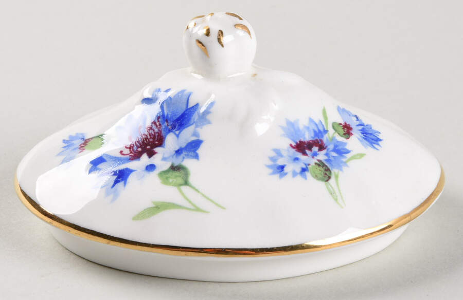 Cornflower Blue Lid for Oval Sugar Bowl by Hammersley-1