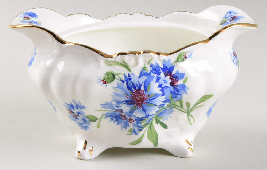 Cornflower Blue Oval Sugar Bowl No Lid by Hammersley-1
