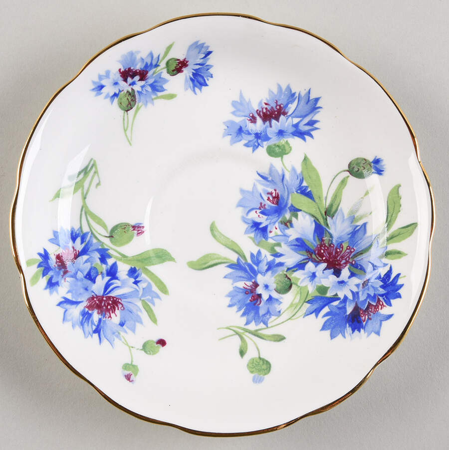 Cornflower Blue Saucer for Footed Cup by Hammersley-1