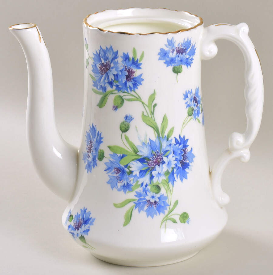 Cornflower Blue Coffee Pot No Lid by Hammersley-1