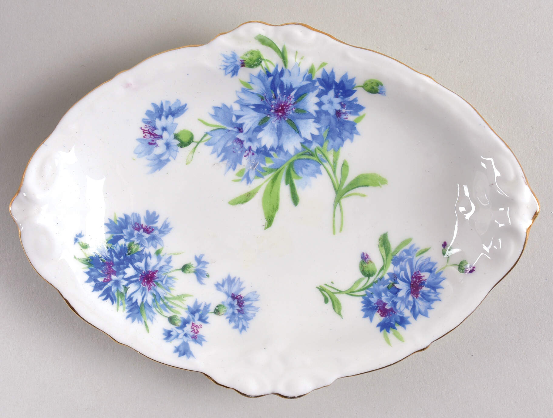 Cornflower Blue Soap Dish by Hammersley-1