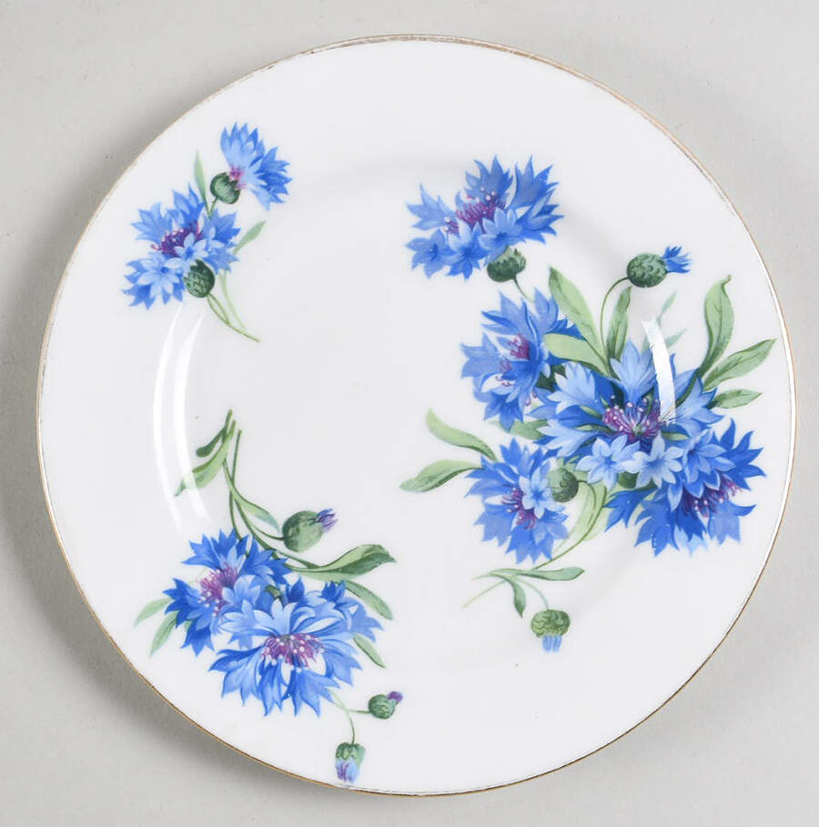 Cornflower Blue Bread & Butter Plate by Hammersley-1