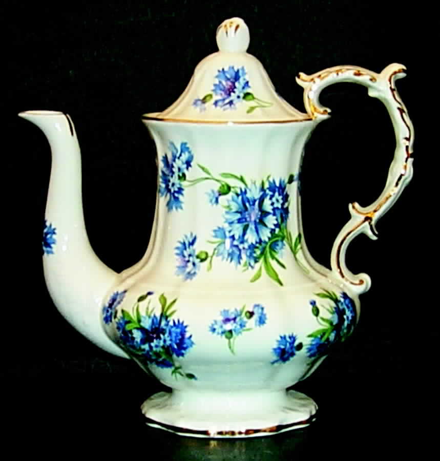 Cornflower Blue Coffee Pot & Lid by Hammersley-1