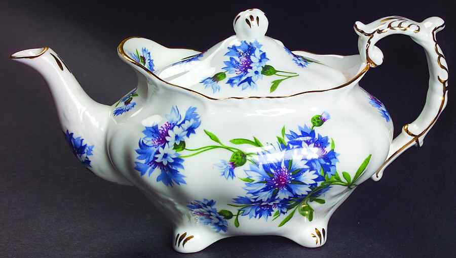 Cornflower Blue Individual Teapot & Lid by Hammersley-1