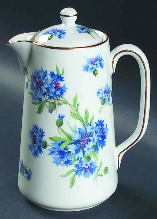 Cornflower Blue Hot Water Jug & Lid by Hammersley-1