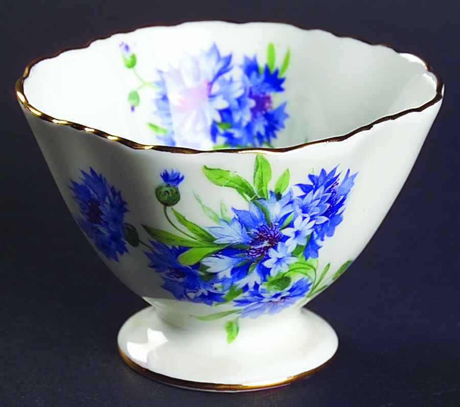 Cornflower Blue Mini Open Sugar Bowl by Hammersley-1
