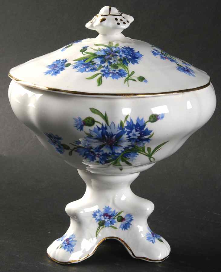 Cornflower Blue Candy Jar & Lid by Hammersley-1